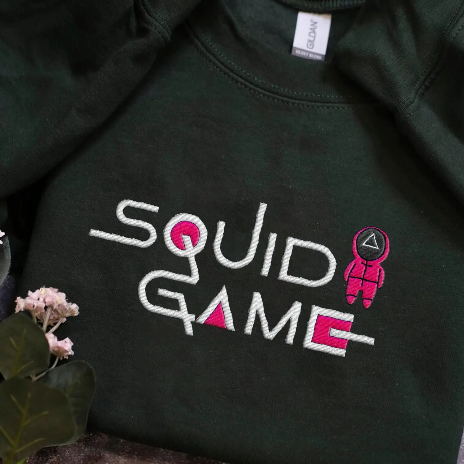 SQUID GAME Embroidered Sweatshirt, Game Movie Sweatshirt, Movie Embroidered Hoodie