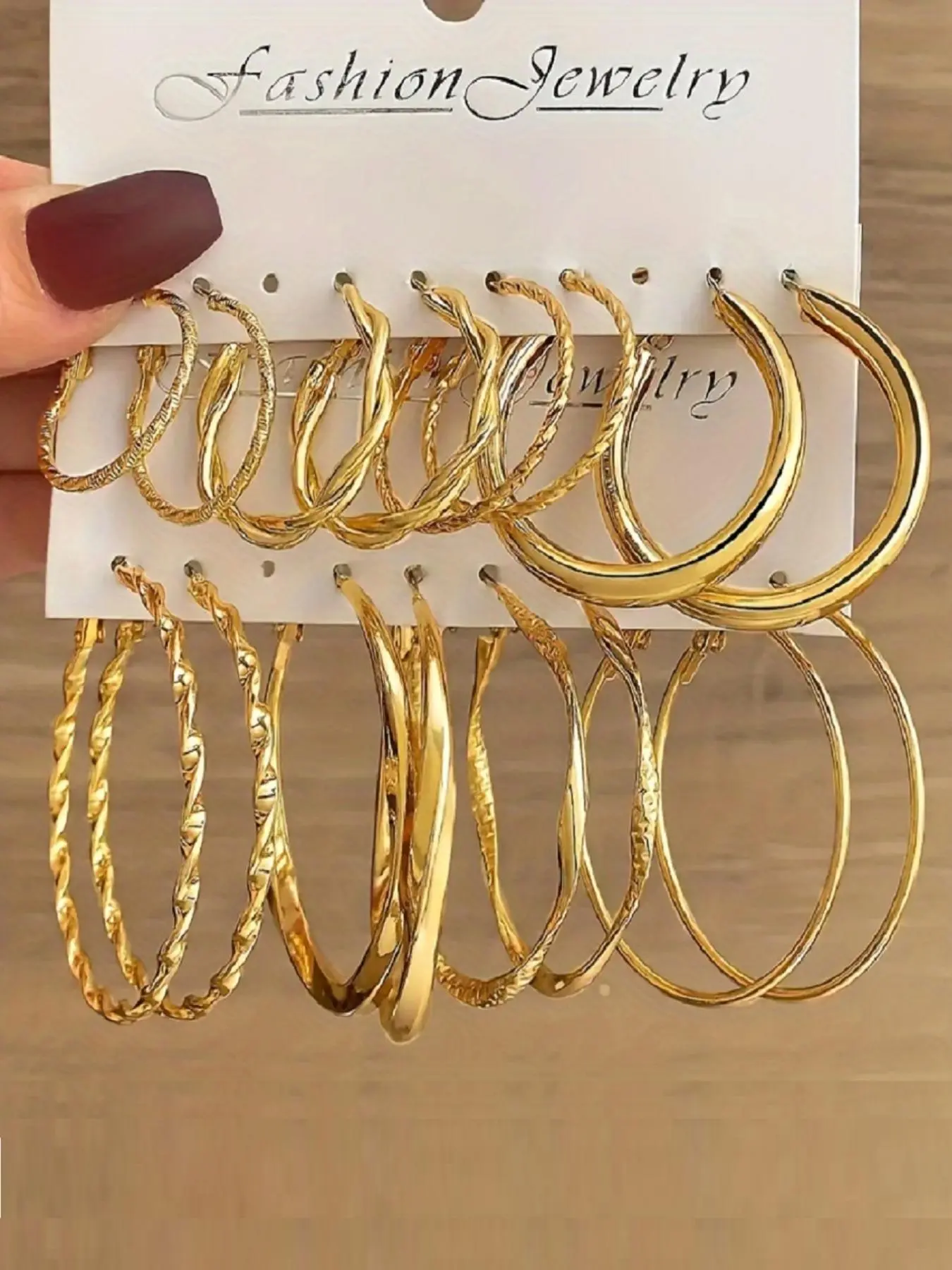 8 Pairs Women's Elegant Geometric Design Hoop Earrings, Circle Shape Earrings, Ear Hoops, Hoop Earring Sets, Simple Twist Design Hoop Earrings, Fashionable Jewelry Accessories for Women & Girls for Daily & Party Decoration