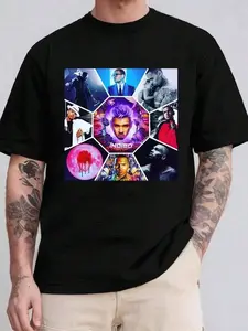 Chris Album Covers Printing T-Shirt Chris CB Brown Concert Must-Have Tee Women's And Men's Round Neck Short Sleeve Tee T-Shirt,Casual Round Neck Short Sleeve T-Shirt,Essential For Casual Attire, Machine Washable, Leisure Style, Conventional Version