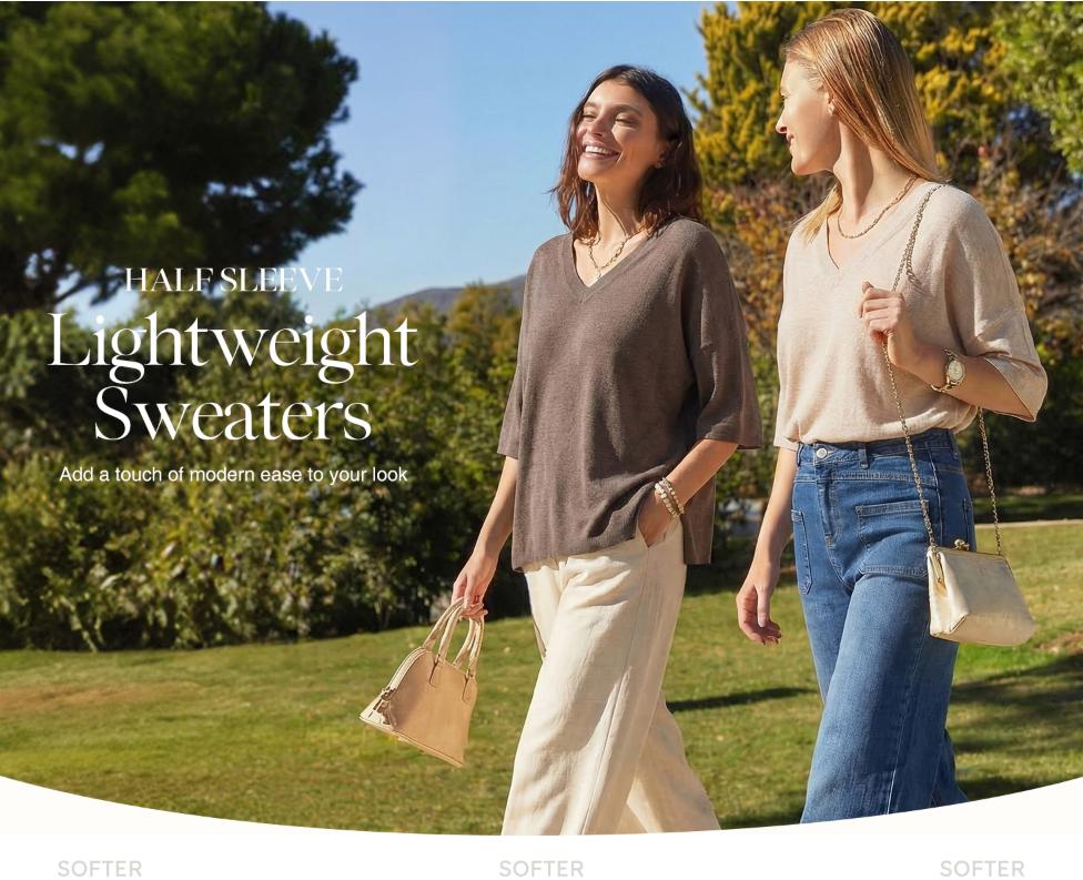 Arach&Cloz Women's Wool Blend Elbow Sleeve Summer Oversized Casual Sweater2026