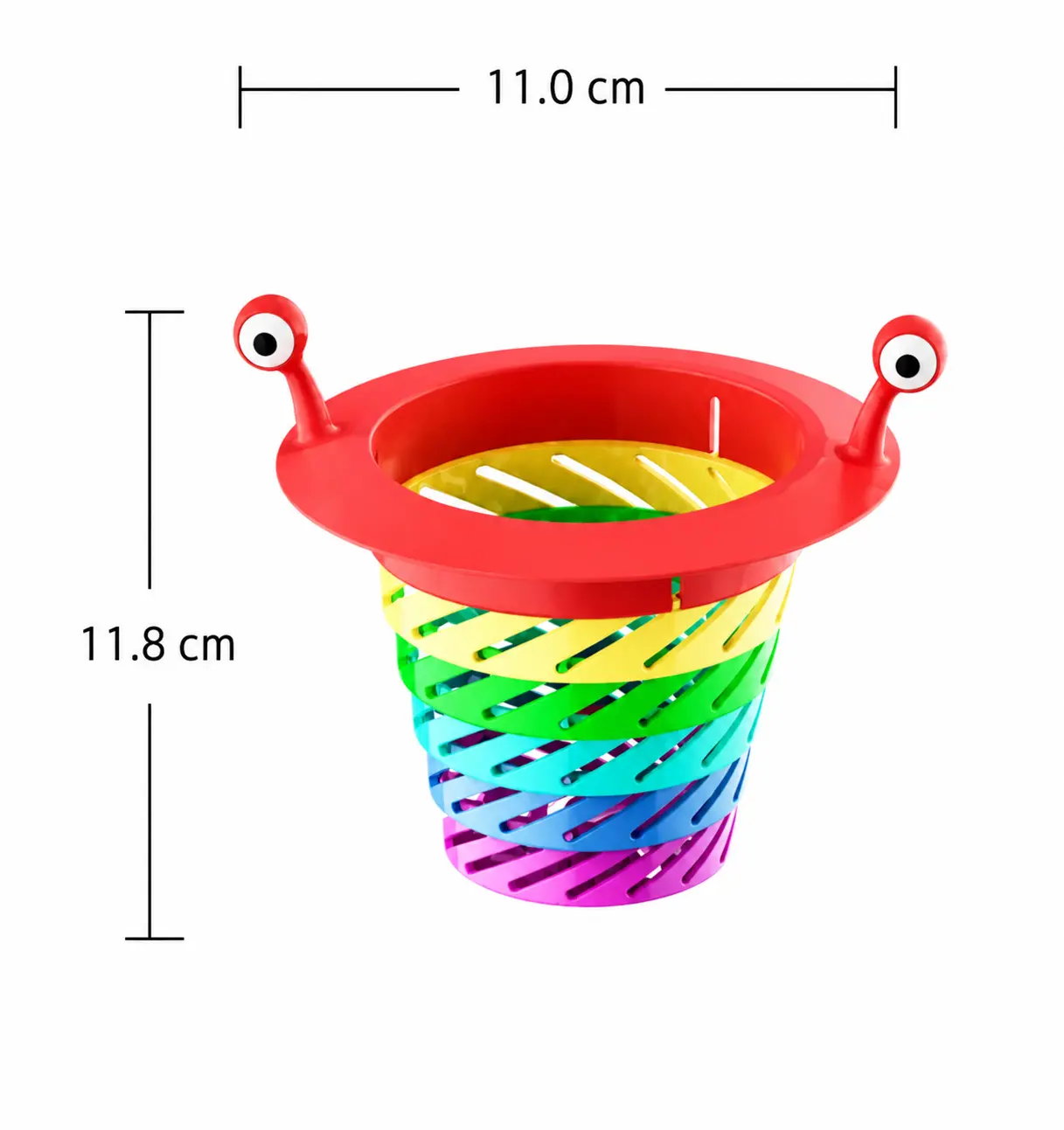 Rainbow Expandable Sink Strainer Basket Kitchen Utensil - Rotatable Retractable Drain Filter, Anti-Clog Food Scraps Catcher, Hands-Free Garbage Disposal Tool for Home Kitchen, Utensils
