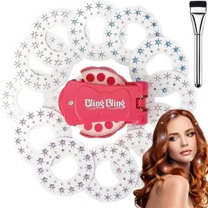Hair Bedazzler Kit with 180 Hair Gems - Bling Diamond Styling Tool & Colorful Rhinestones for All Hair Types. No-Heat Hair Accessories, Ideal Birthday Gift for Girls.