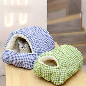 Detachable Washable Cat House, Winter Warm Bed, Fully Enclosed Cat Shelter, Multi-Functional Separable, Multiple Colors, Spacious for Adult or Two Kittens