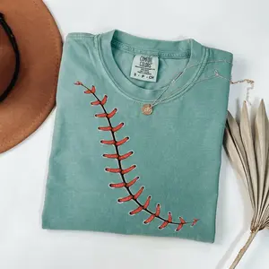 Baseball Stitch Shirt Comfort Colors, Minimalist Baseball Tee Women, Cute Sports Shirt, Game Day Outfit, Soft Vintage Graphic Tee, Baseball Lover Gift