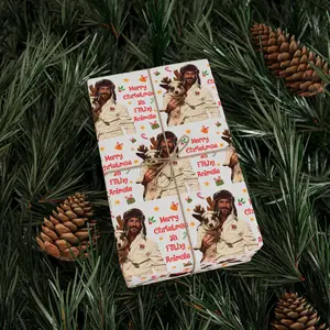 Country Christmas Wrapping Paper, Christmas Music Theme Paper, Funny Holiday Paper for Music Fans