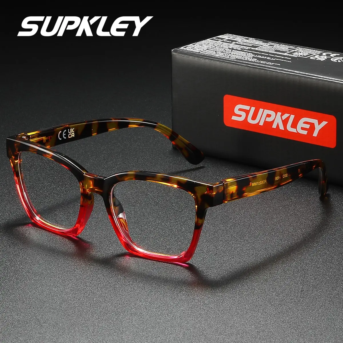 Supkley Lightweight Comfortable Casual Reading Glasses, Cat Eye Frame, PC Lens, Full Rim, Daily Use, Perfect Gift, High Quality Eyewear