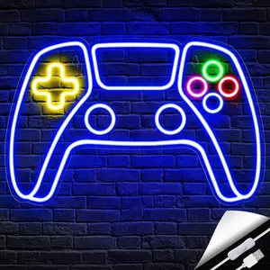 Adjustable USB Neon Light Strip, Game Room Decoration, Neon Controller Sign, Best Gift for Teenage Boys, Kids' Gaming Lamp