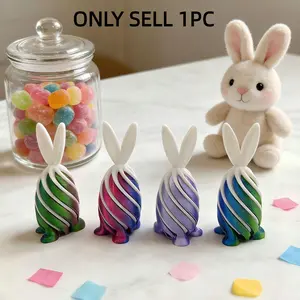 3D Printed Bunny and Spiral Easter Egg Series, Includes 3 Inch Bunny Eggs Filler, Goodie Bag Filler, Perfect for Boys and Girls, Ideal Party Gift Bag, Goodie Bag Stuffers