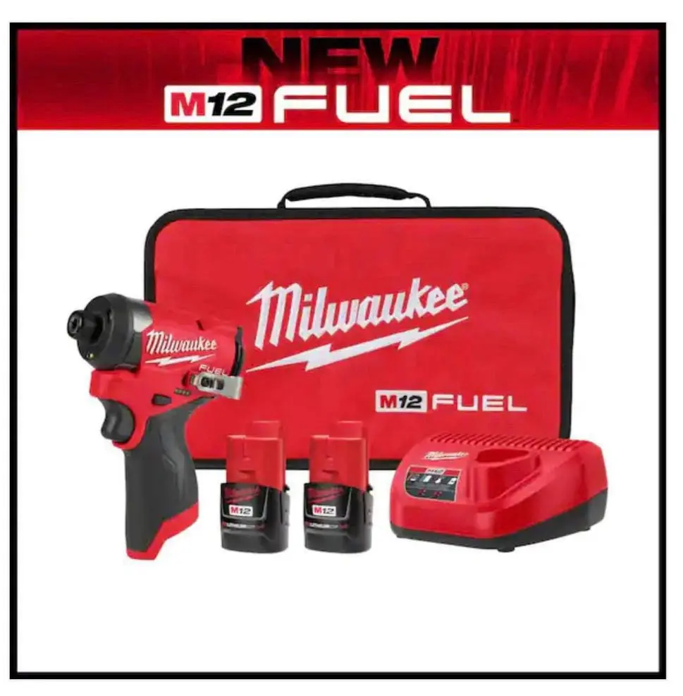 Milwaukee M12 FUEL 1/4 Hex Impact Driver Kit (3453-22)