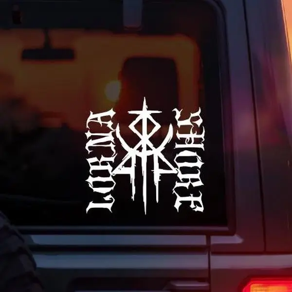 Lorna Shore Immortal Logo Vinyl Car Decal – Band Name with Immortal Era Symbol Sticker for Car Window Laptop Tumbler – Deathcore Metal Music Decal for Lorna Shore Fans