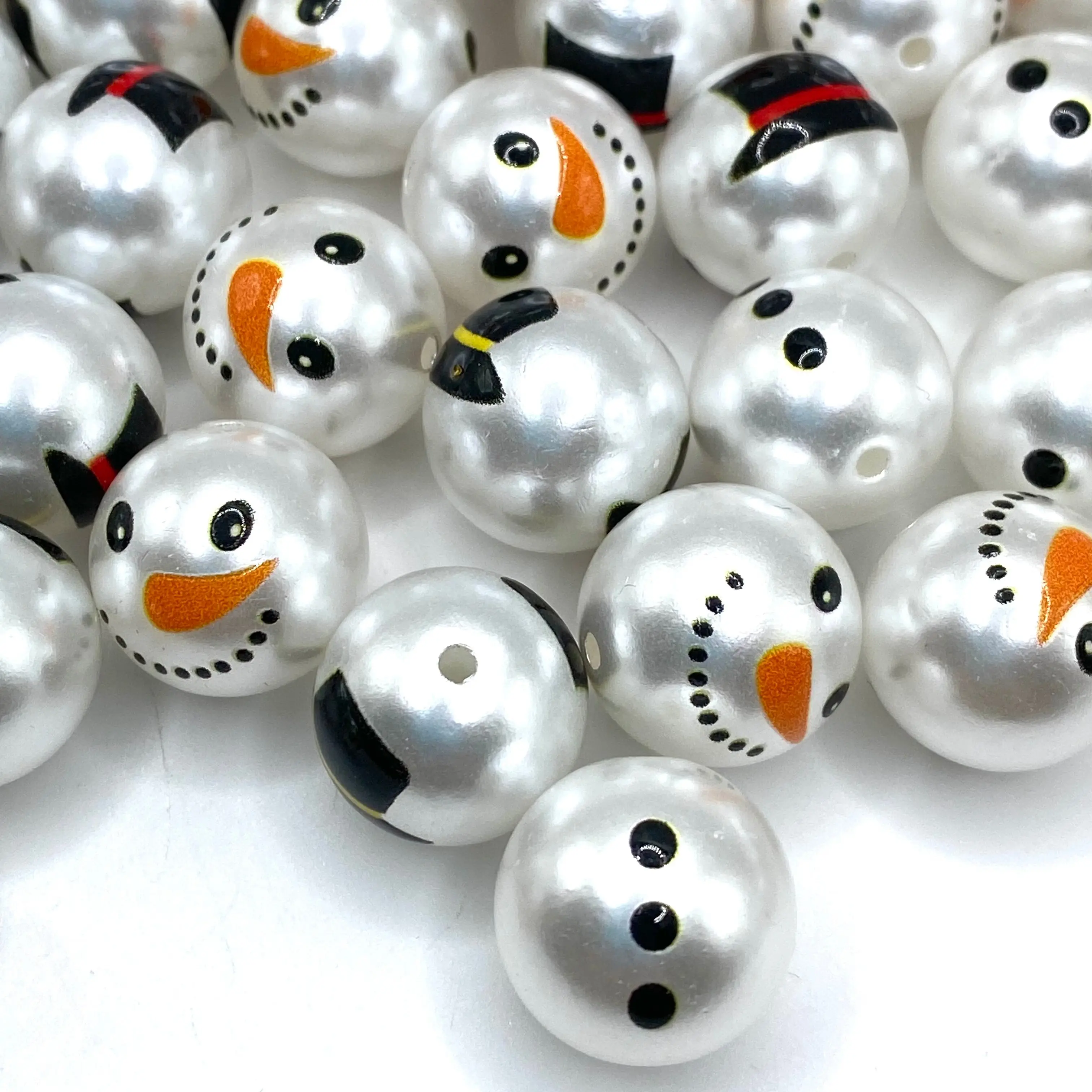 Stay Frosty Acrylic Beads 16mm DIY Jewelry Making Beading & Crafting DIY Supplies Christmas Gift Ideas