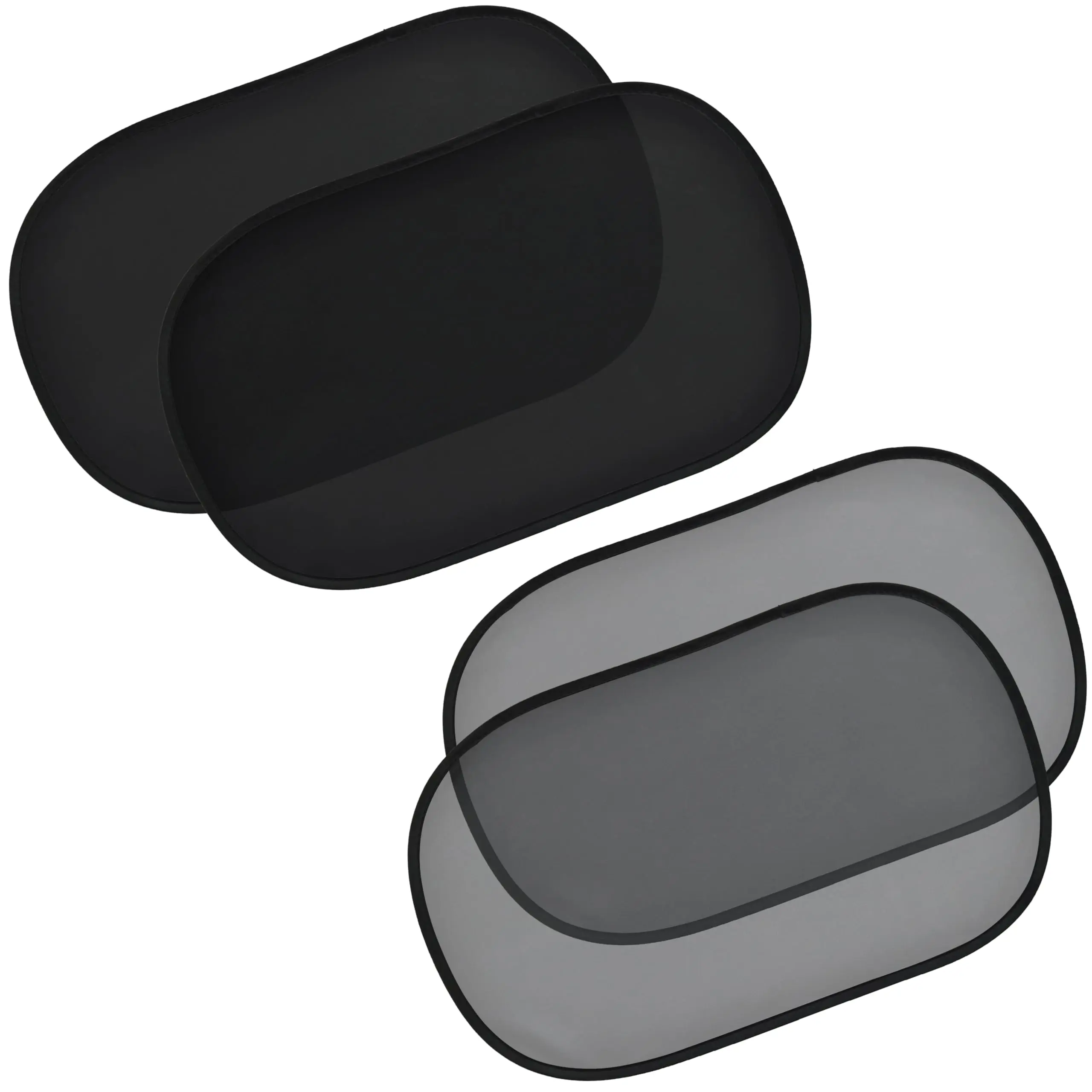 EcoNour Car Window Sun Shades for Baby (4 Pack, 20"x12" Medium Fit Mesh Fabric), Automotive Side Window Accessories with Snap Closure, UV Protection, Heat Reduction & Neutral Look to Shield Seat Covers, Cars, Car Interior Accessories