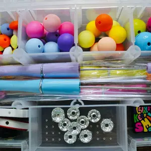 Create Happiness Beadable Pen Starter Kit | DIY Beaded Pen Craft Kit for Beginners | Custom Rhinestone & Silicone Bead Pen Making Kit