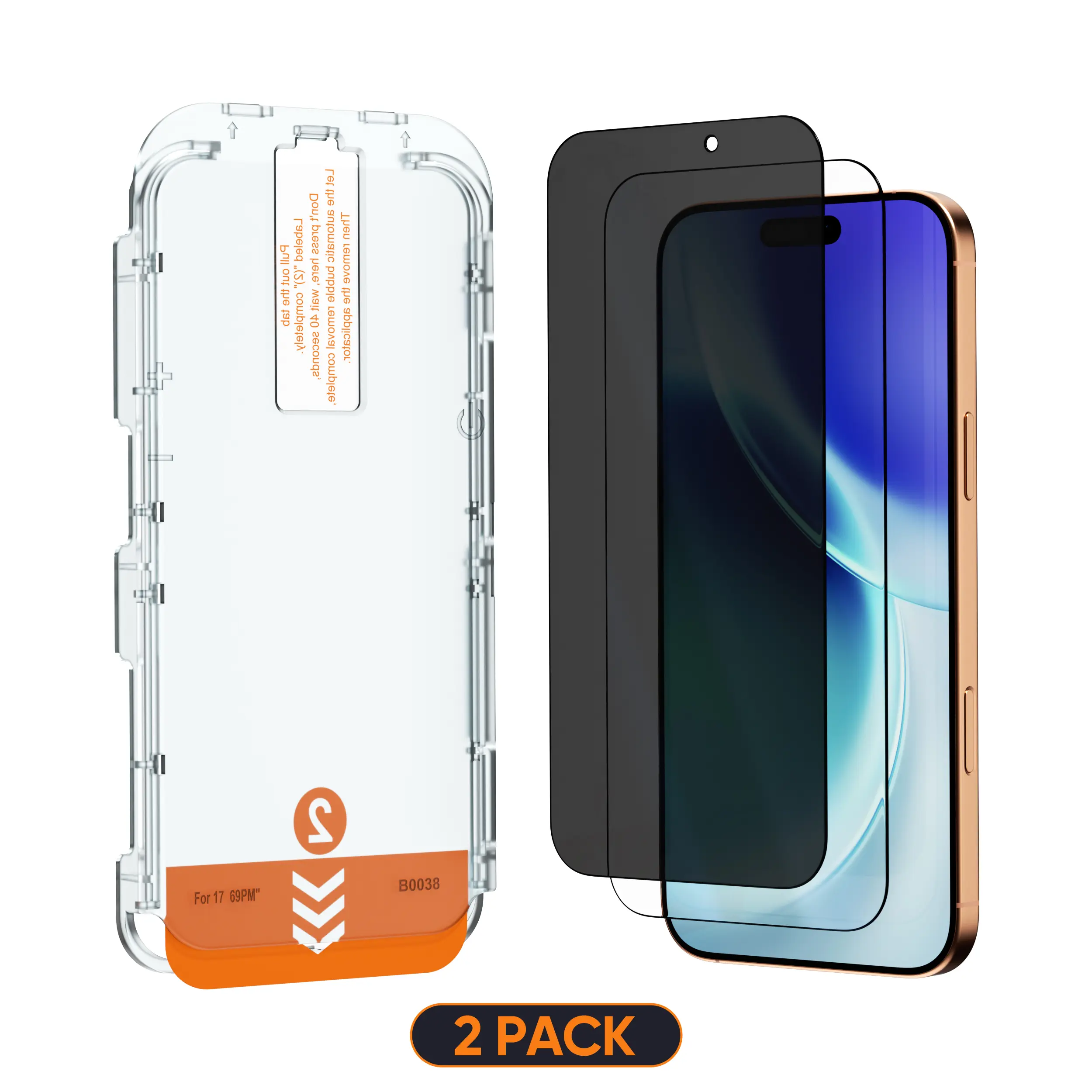 TRANSFORMERS 2-Pack Tempered Glass Screen Protector for Smartphone - High-Definition, Shatterproof, with Installation Accessories