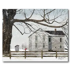 Courtside Market A Little Snow House 20x24 Canvas Wall Art