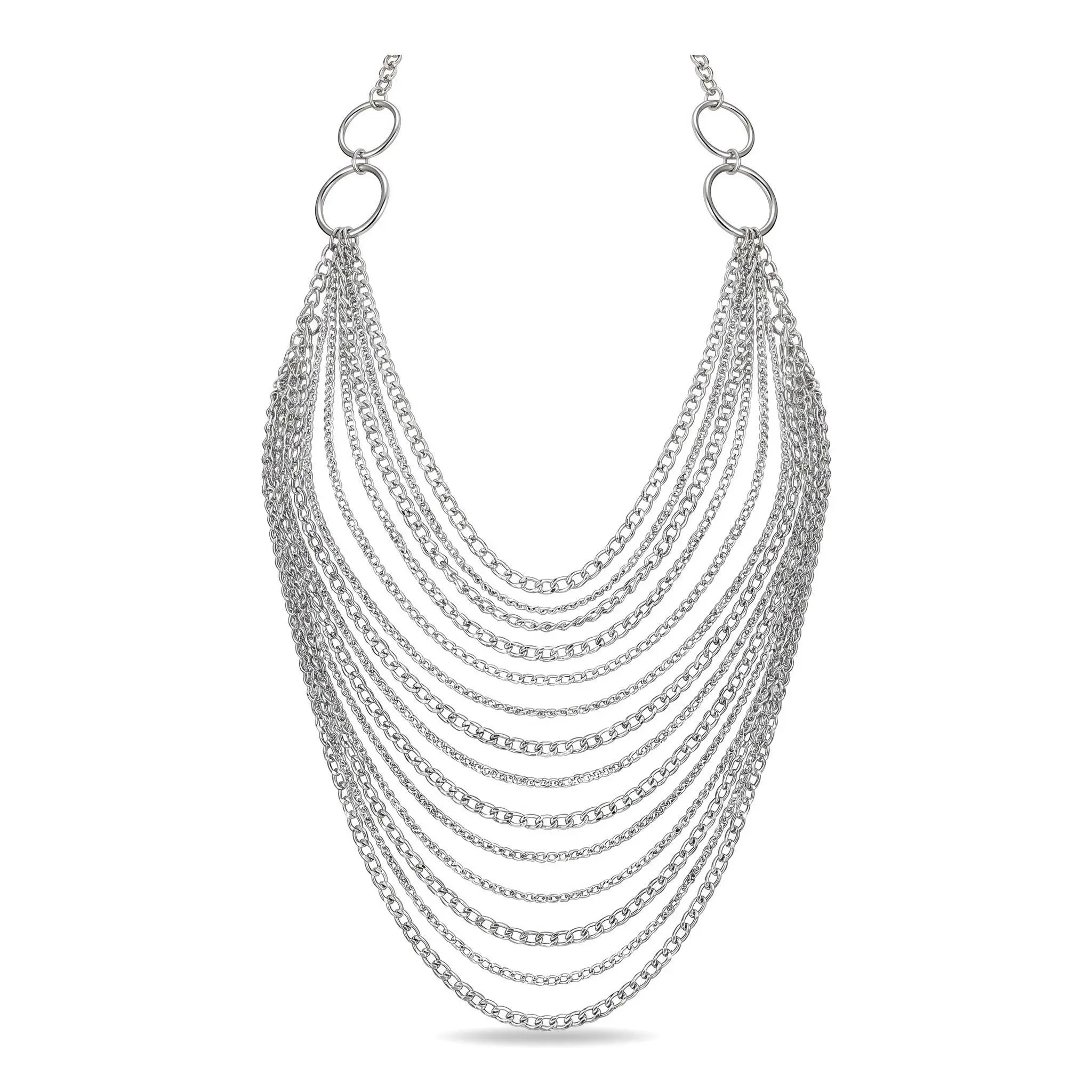 Gold and silver metal chain body jewelry—featuring a halter-style vest design—perfect for music festivals, sexy parties, nightclubs, raves, and beach bikini looks. Handcrafted with a unique geometric design, it makes an ideal gift for women or girlfriends