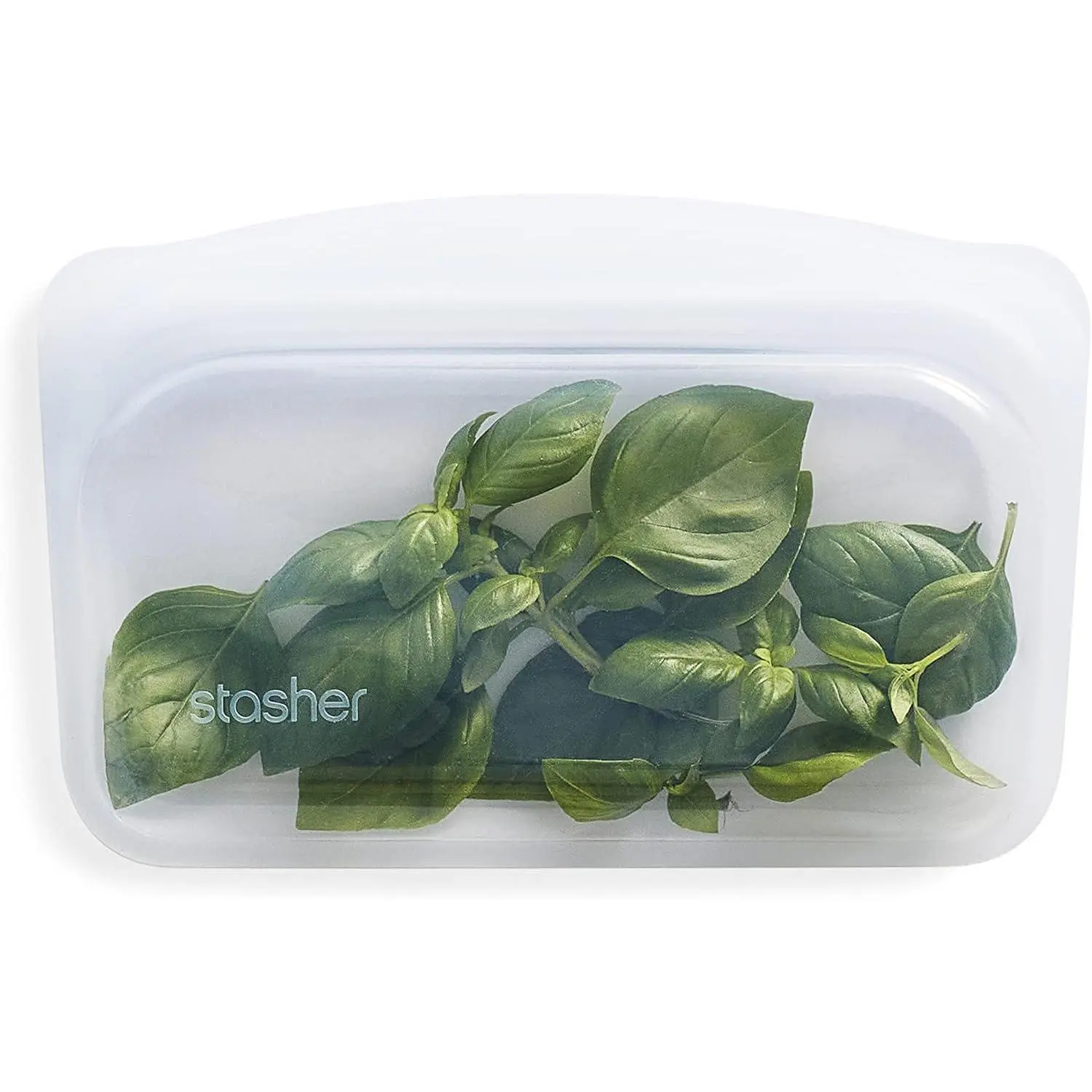 Stasher Platinum Silicone Food Grade Reusable Storage Bag, Clear (Snack) | Reduce Single-Use Plastic | Cook, Store, Sous Vide, or Freeze | Leakproof