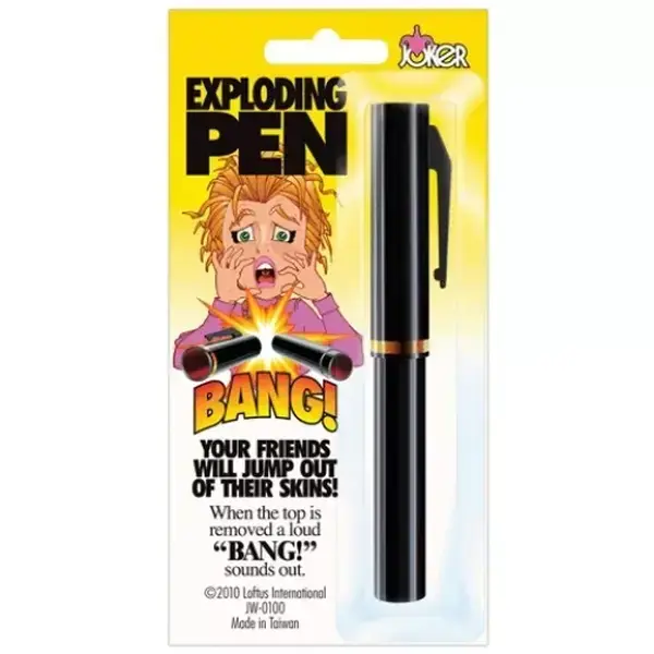 EXPLODING BANG PEN Prank Magic Trick Joke Gag Clown Loud Sound Toy Funny Prop