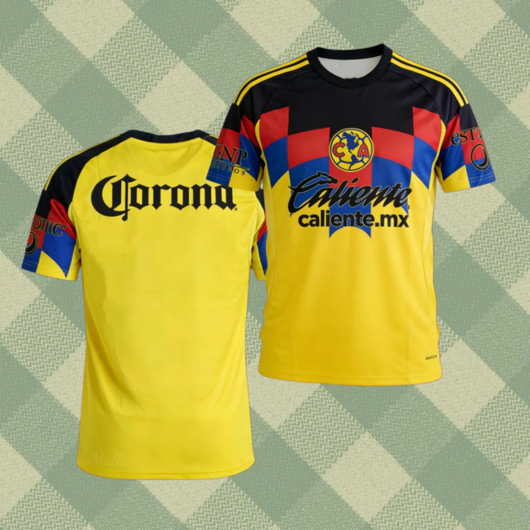 2526 Home Yellow Retro Short Sleeve Jersey Football Soccer Jerseys Liga Mx