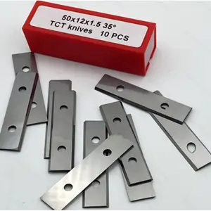 Industrial Grade Carbide Replaceable Blade Tungsten Steel Double Edged High Hardness 2pcs Wear Resistant Heat Resistant Impact Resistant Longer Life Than Ordinary HSS Blades for High Frequency Industr
