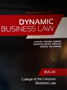 USED-Dynamic Business Law (Custom) w/ Access Code by unknown author (Unknown)