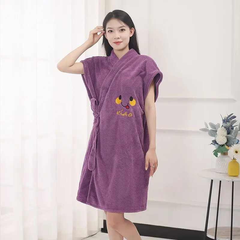 Smiling face sleeveless purple