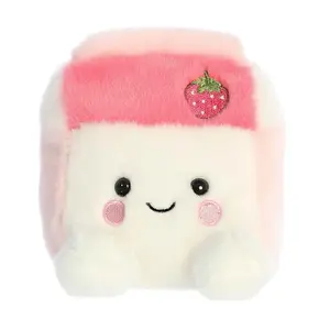 Palm Pals Adorable Fresa Strawberry Milk 5 inch Pink Mini Soft Plush Collectable Stuffed Animal