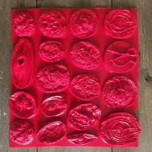 Best Board Knot Concrete Stamping Forms, 18 Piece Concrete Stamp Set for Creating Realistic Wood Knot Designs In Wood Plank Floors