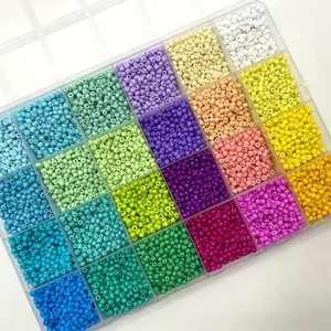 10000pcs 3mm Colorful Glass Beads Set, 24 Macaron Colors, DIY Jewelry Kit, Bead Kits for Bracelet Making, Friendship Bracelets, Necklaces, Earrings, Bright and Beautiful, DIY Bead Art, DIY Beading Accessories