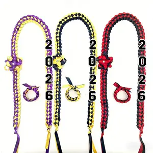 Double-Layer Satin Ribbon Honor Cord for Graduation Season – Elegant Two-Color Combination Bow Tie & Wreath Set for Graduation Parties, Academic Ceremonies, and Commencement Decor