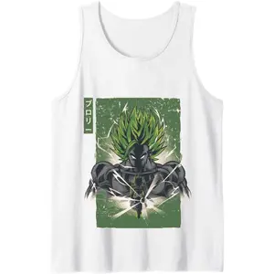 Broly Vintage Tank Top, Dragon Anime Sleeveless Shirt, Broly Retro Tank, Classic Manga Muscle Tee, Vintage Legendary Super Saiyan Graphic Top, Bold Anime Core Tank For Fans
