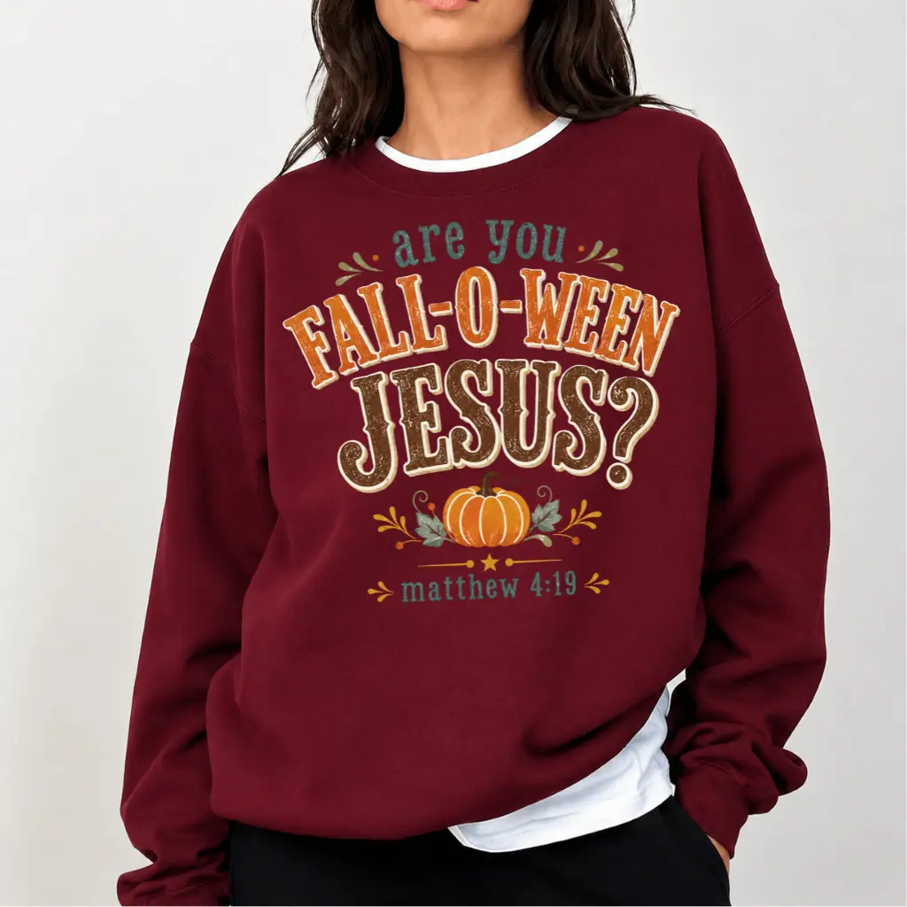 Are You Fall-o-ween Jesus Shirt, Halloween Jesus Sweatshirt, Halloween Shirt,  Faith Sweater, Christian Apparel, Bible Verse Shirt, Church Outfit  For Her