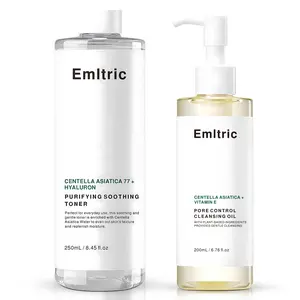 Oil Cleanser + Calming Toner Gentle Skincare for Sensitive Skin | Calms Redness, Controls Sebum, Minimizes Pores, & Gently Exfoliates for Clear, Hydrated, Balanced Skin