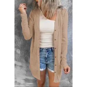 Camel Button Cardigan