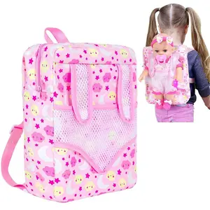 Cute Cartoon Pattern Doll Backpack, Durable Doll Backpack, Doll Accessories for Outdoor Travel, Toy for Children