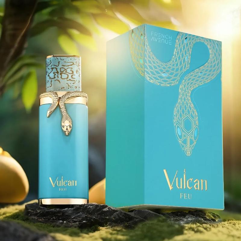 Vulcan Fragrance Feu100ml, EDP Fragrance, Long-Lasting Fresh Floral Scent, Unisex Perfume for Men & Women, Perfect Gift Idea, Arabic Style