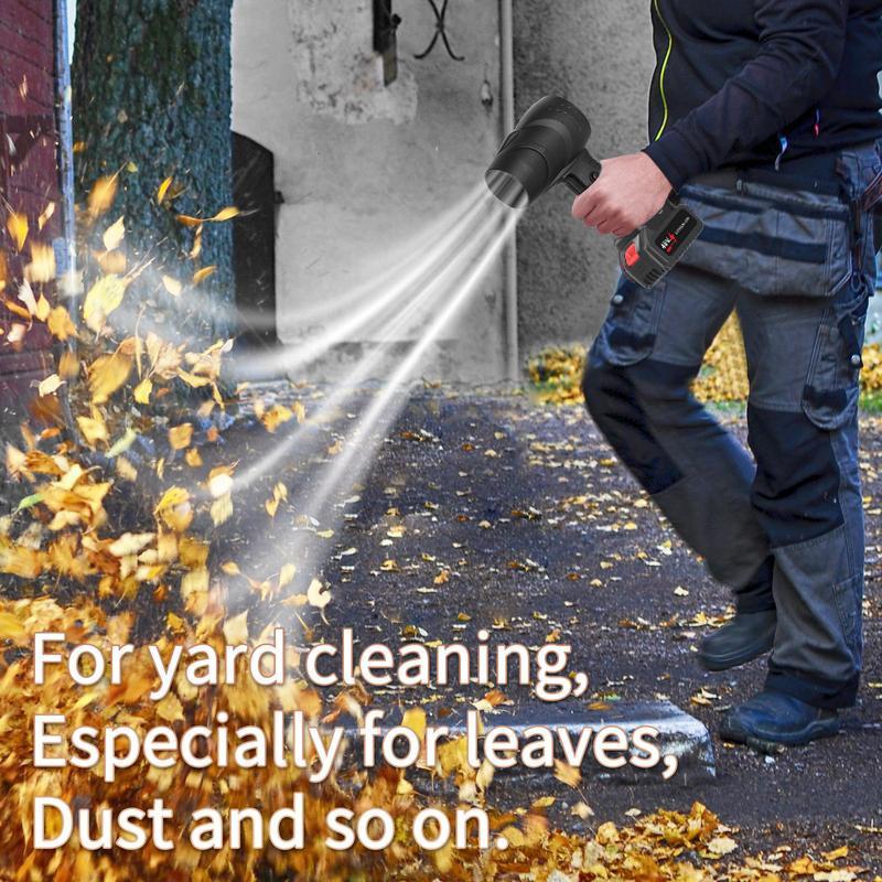 Turbo Jet Blower Cordless Super Power Air Duster Handheld Powerful Dryer for Car Dust Removal and Snow Removal Including Two Batteries