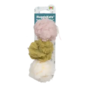 HuggleKats® FlufferFleece™ Ballies, Plush Cat Toys, 3 Pack