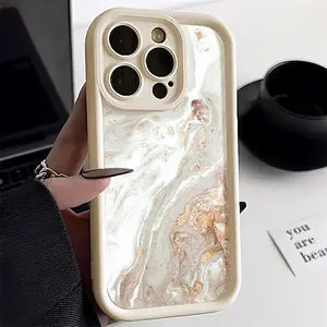 Marble pattern, anti-drop, non-slip TPU full-coverage lens mobile phone protective case, suitable for iPhone 17 16 15 14 13 12 11 XS X, Samsung and other series models, can be given as a gift to friends or family