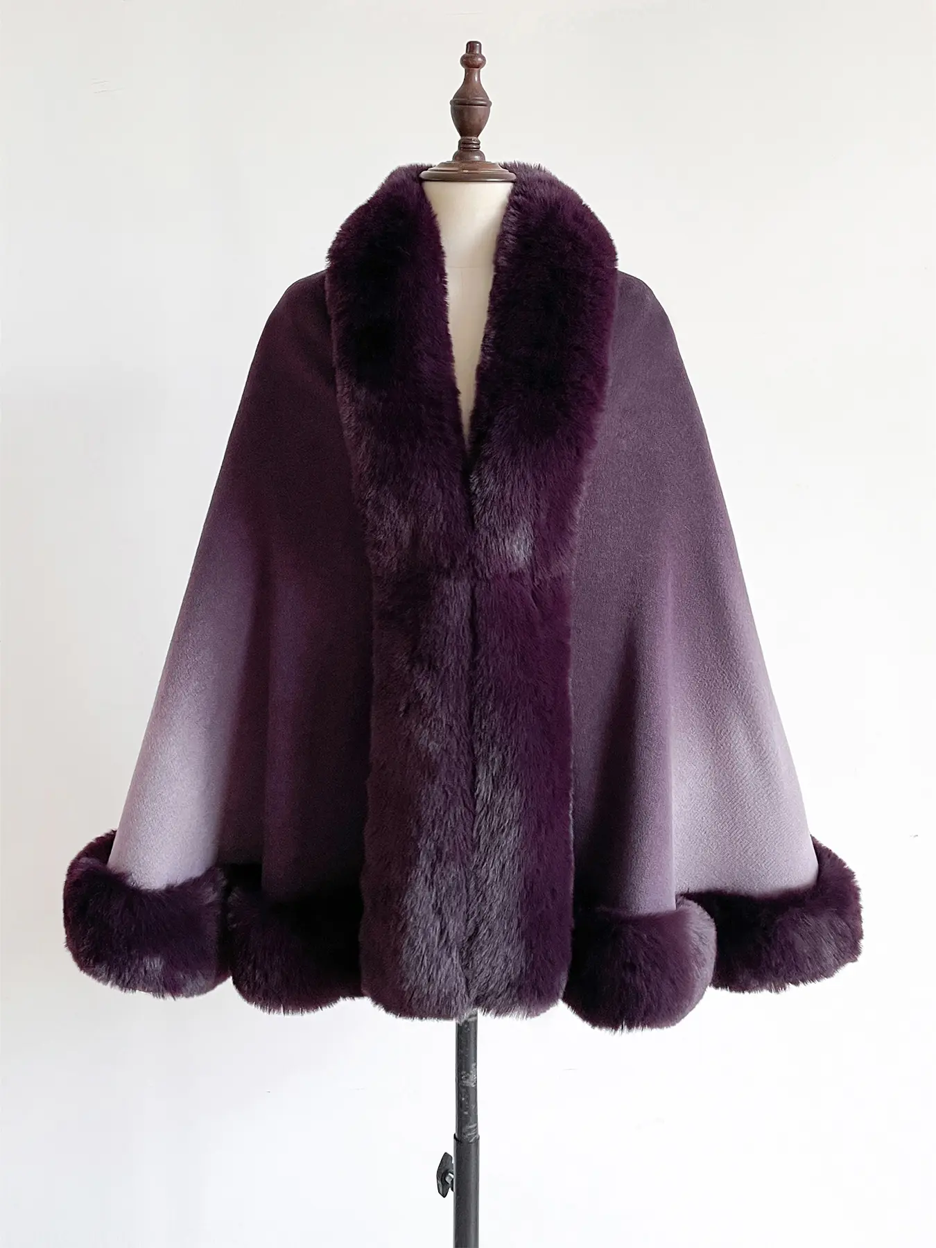 Luxury Winter Plush Shawl, Gradient Colors, Casual Style, Fall & Winter Accessory, Elegant Women's Fashion, Comfortable and Stylish, Fluffy Soft Scarf