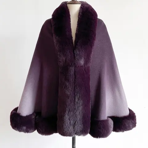 Luxury Winter Plush Shawl, Soft Warm Shawl, Gradient Colors, Casual Style, Fall & Winter Accessory, Elegant Women's Fashion, Comfortable and Stylish, Fluffy Soft Scarf