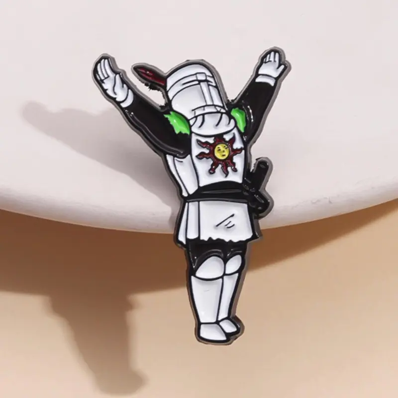 Cartoon Knight Design Brooch, Cute Alloy Badge for Daily Clothing Decor, Trendy All-match & Exquisite Brooch for Birthday Gift, Alloy Brooch Pin