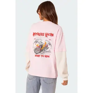 Racing Oversized Layered T Shirt
