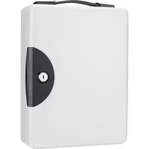 212 MAIN 50-Position Portable Hook Cabinet, Gray Lock Box with Key Lock, Key Tags, Steel Walls for Secure Home Office Storage