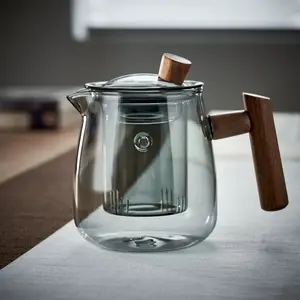 Glass tea separation teapot（Attention: Manual measurement of product dimensions may result in certain errors. Please refer to the actual product for accuracy!）