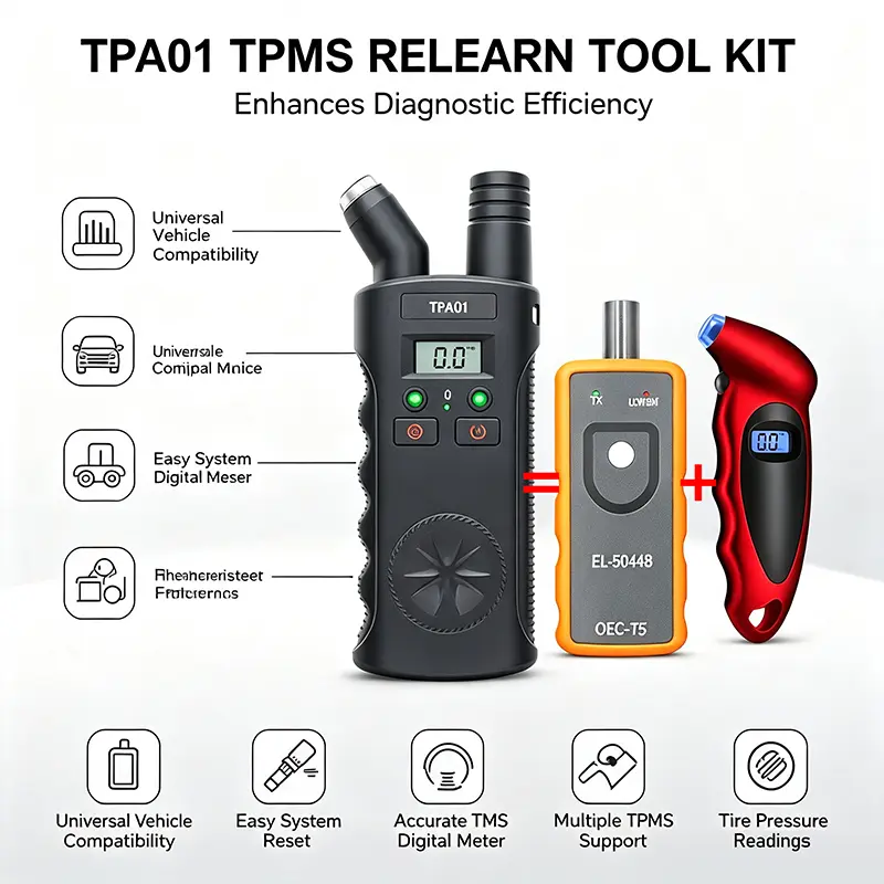 TPA01 Digital Tire Gauge - LCD Display Handheld Digital Gauge Tool for Car, Van, Motorcycle Tire Air Pressure Reading, Handheld Tool, Tpa01 Model