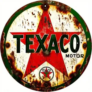 Vintage Aluminum Sign 8x8 Inch Round Wall Plaque Rustic Home Garage Bar Cafe Decor Retro Americana Memorabilia Art