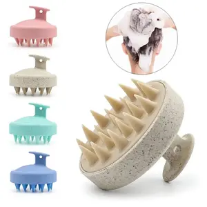 Silicone Shampoo Brush Head Scalp Massage Comb Hair Washing Comb Body Massage Brush Accessories Light Tool