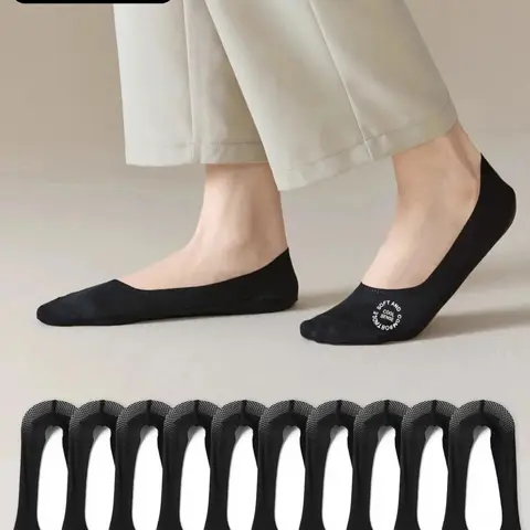 10 Pairs Unisex Casual Breathable Mesh Invisible Socks Fitted Casual Socks with Silicone Anti-Slip Design Ultra-Thin Non-Slip Boat Socks Sock Set Foot The Perfect Gift for Family and Friends Socks Set