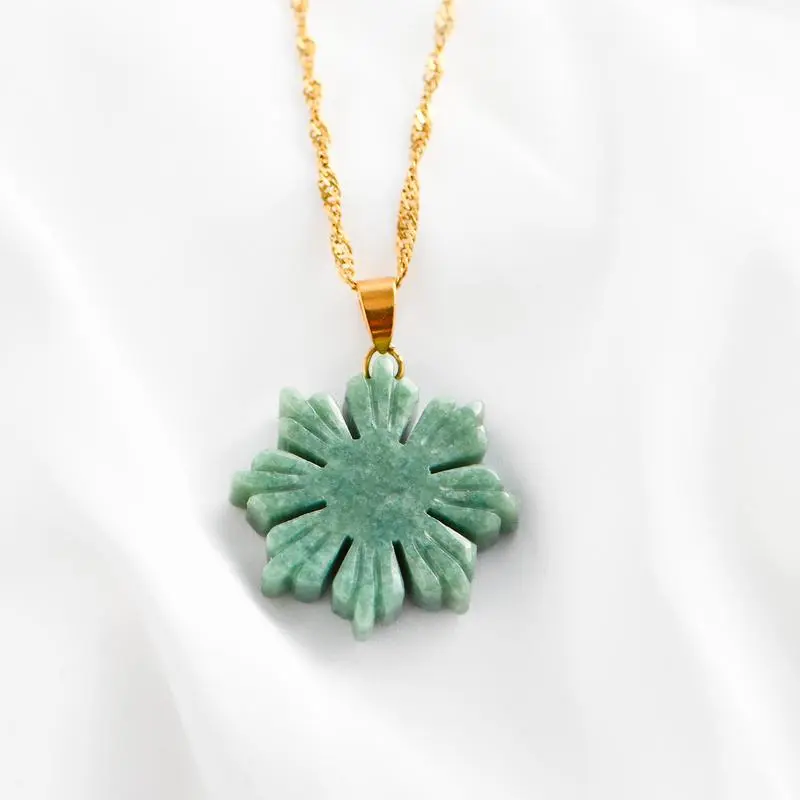JADE MABUHAY SUN NECKLACE | 18K Gold Plated Premium Grade A Jade | Waterproof & Non Tarnish - Attracts prosperity and wealth